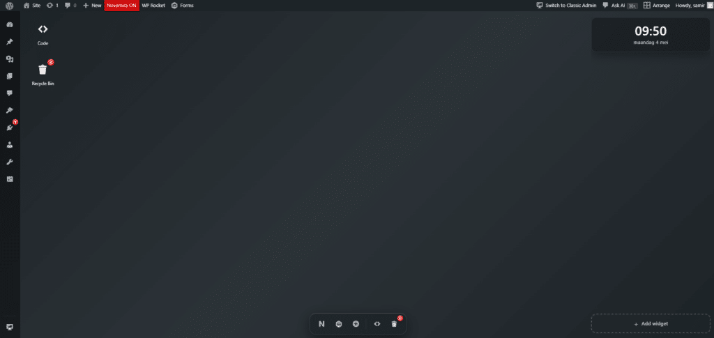 WordPress desktop mode